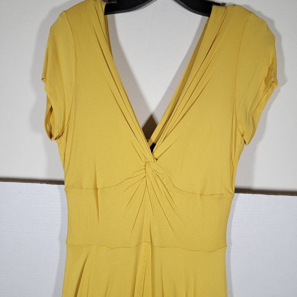 BCBG Max Azria Dress L Yellow NWT Ritz Bamboo Stretch New - Picture 4 of 11